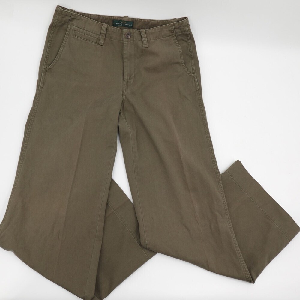 Lauren Jeans Co Ralph Lauren Pants Womens 8 Olive Straight Biltmore Chino Cotton